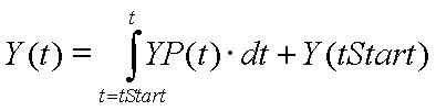 Grundlagen Simulation - Modellberechnung - zeitkontinuierliche Systeme - Wechselwirkung Y und YP - integral.gif