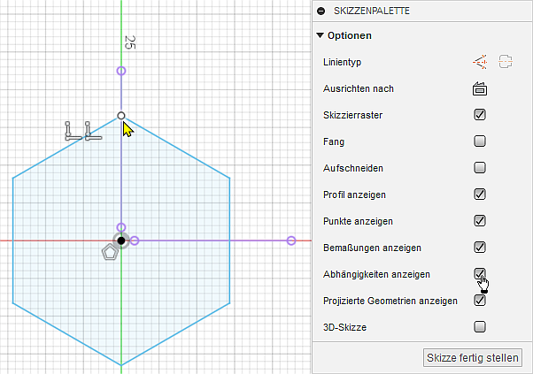 Software CAD - Fusion-Tutorial - Distanzstueck - Skizzen-Abhaengigkeiten.gif