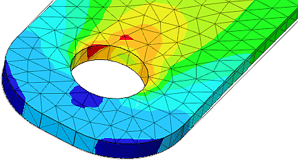 Datei:Software CAD - Tutorial - 2D Komponente - Belastung - Belastungsanalyse - Ergebnisse grober Vernetzung.gif