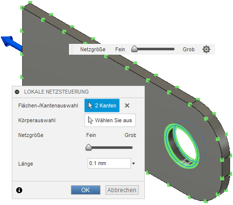 Datei:Software CAD - Tutorial - 2D Komponente - Belastung - Belastungsanalyse - Lokale Netzsteuerung Lochkanten.gif