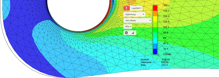Datei:Software CAD - Tutorial - 2D Komponente - Belastung - Deformation - in XY-Ebene.gif