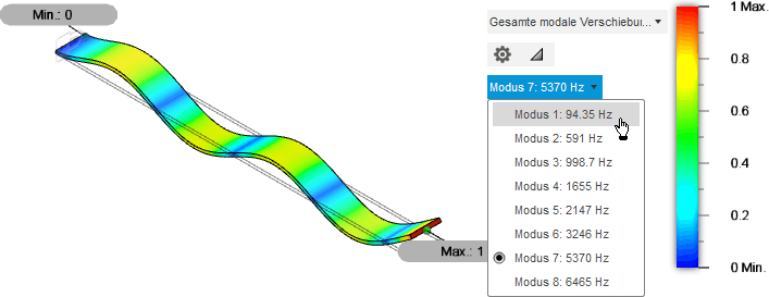 Datei:Software CAD - Tutorial - Analyse - Fusion 360 - Simulation Modal Ergebnis-Anzeige.gif