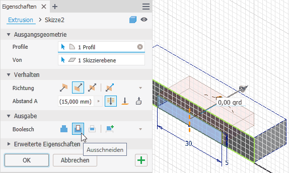 Software CAD - Tutorial - BONUS - Rechteckprofil Extrusion.gif
