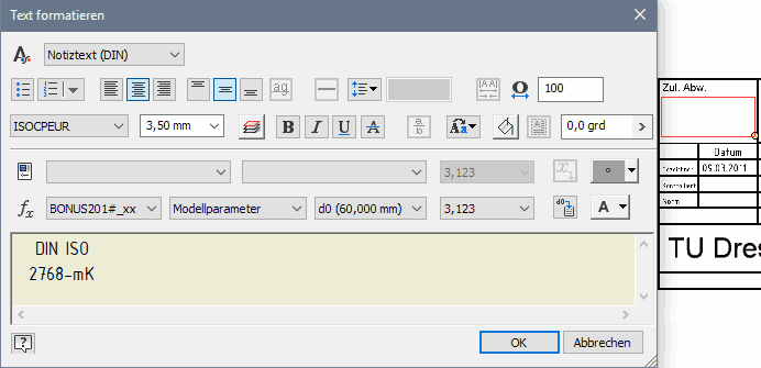 Software CAD - Tutorial - BONUS - Schriftfeld - Text Allgemeintoleranz.gif