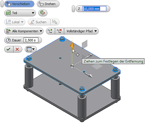 Software CAD - Tutorial - Baugruppe - Praesentation Komponentenposition aendern.gif