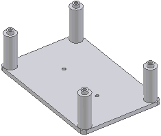 Software CAD - Tutorial - Baugruppe - Zusammenbau bauteile bolzen in platine.gif