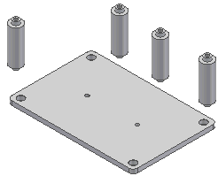 Software CAD - Tutorial - Baugruppe - Zusammenbau bauteile montage1 bolzen.gif