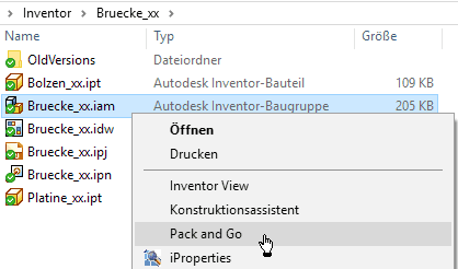 Software CAD - Tutorial - Baugruppe - pack and go in explorer.gif