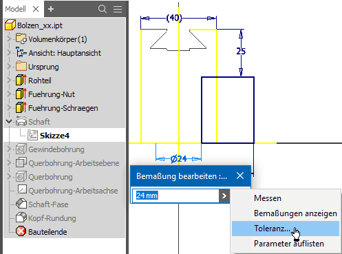 Software CAD - Tutorial - Bauteil - masztoleranzen - schaftdurchmesser.gif