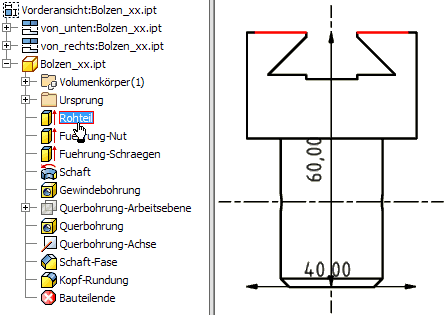 Software CAD - Tutorial - Bauteil - modellbemaszung bemaszung abrufen rohteil.gif