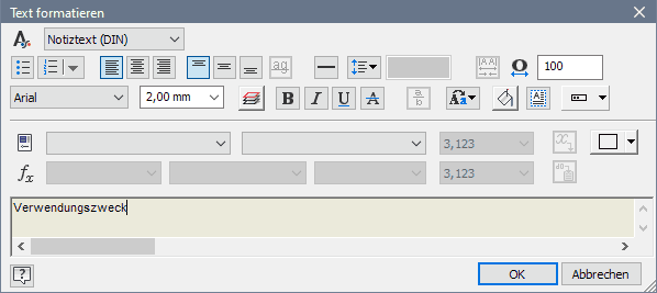 Software CAD - Tutorial - Bauteil - schriftfeld text formatieren.gif