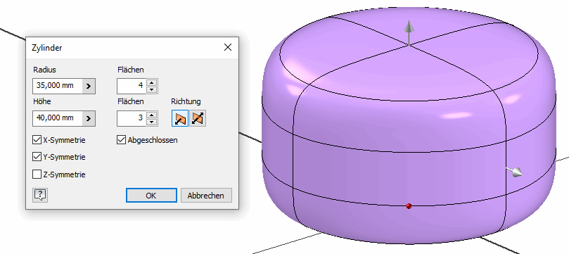 Software CAD - Tutorial - Fortgeschritten - Freiform Zylinder.gif