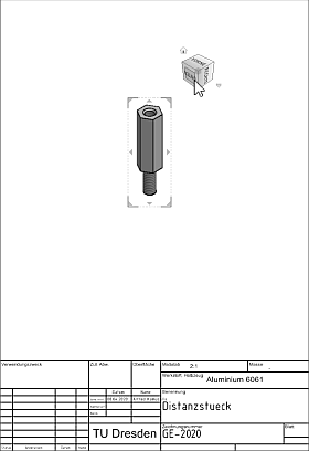 Software CAD - Tutorial - Intro - Distanzstueck - Zeichnungsansichten - Erstansicht platzieren.gif