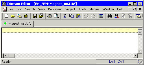 Software FEMM - Elektrostatik - Modellscript crimson-editor.gif