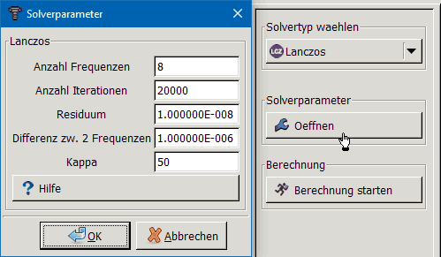 Datei:Software FEM - Tutorial - 2D-Bauteil - Modal-Analyse Lanczos-Solverparameter.gif