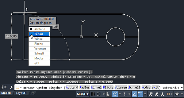Datei:Software FEM - Tutorial - 2D-Bauteil - strukturiert - AutoCAD Befehl Messen Hoehe5.gif