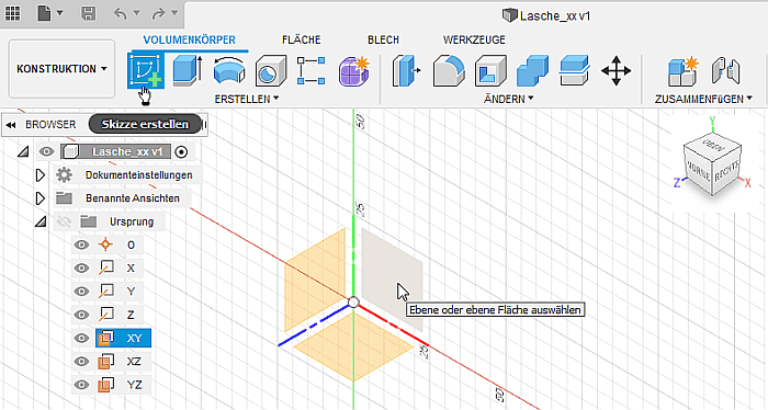 Software FEM - Tutorial - 2D Komponente - Bauteil-Grundkoerper - Basis-Skizze.gif