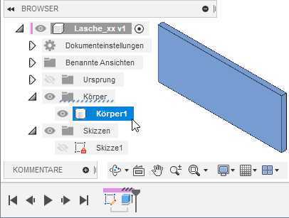 Datei:Software FEM - Tutorial - 2D Komponente - Bauteil-Grundkoerper - Basis-Skizze - Basis-Koerper.gif