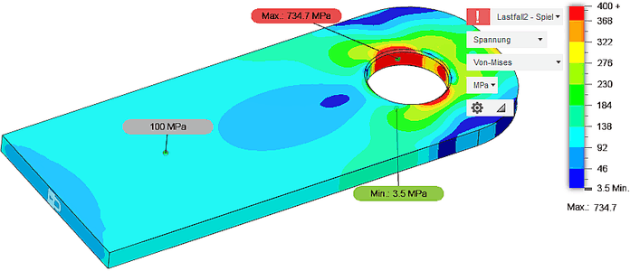 Datei:Software FEM - Tutorial - 2D Komponente - Belastung - Spielpassung - Lagerlast-Wirkung.gif