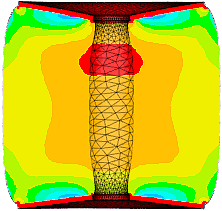 Software FEM - Tutorial - 3D-Baugruppe - Belastungsanalyse - Verformung durch Streckenlast.gif