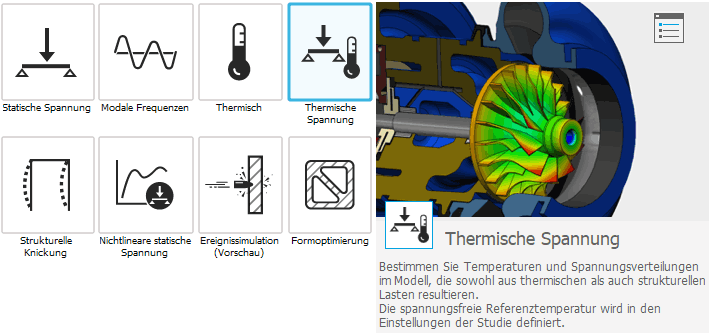 Datei:Software FEM - Tutorial - 3D-Baugruppe - CAD-Belastungsanalyse Thermische Spannung Neue Studie.gif