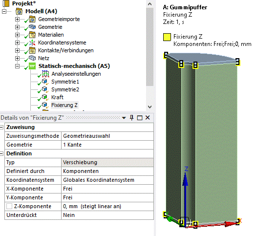 Datei:Software FEM - Tutorial - 3D-Mechanik - Ansys - Randbedingungen Uebersicht.gif