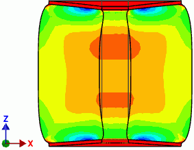 Software FEM - Tutorial - 3D-Mechanik - Belastungsanalyse - Verformung durch Streckenlast.gif