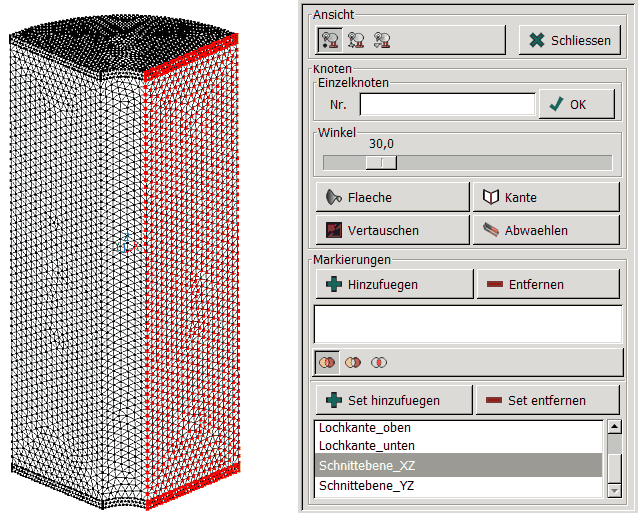 Datei:Software FEM - Tutorial - 3D-Mechanik - Z88 - Constraints und Loads - Knotensets.gif