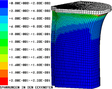 Datei:Software FEM - Tutorial - 3D-Mechanik - Z88 - Hexaeder-Netz verformt Nr1.gif