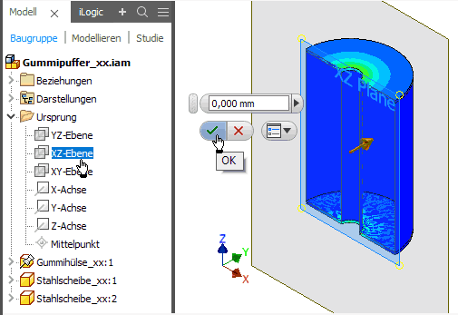 Software FEM - Tutorial - 3D-Mechanik - belastungsanalyse auswahl schnittebene.gif