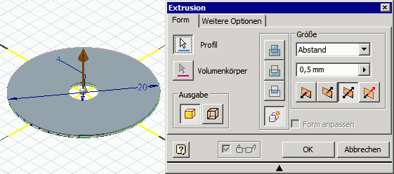 Software FEM - Tutorial - 3D-Mechanik - scheibenextrusion.gif