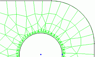 Software FEM - Tutorial - Belastung - Multiphysics - manuell - 2D-Netzgenerator Kreis 2D Netzteilungen unstetig.gif