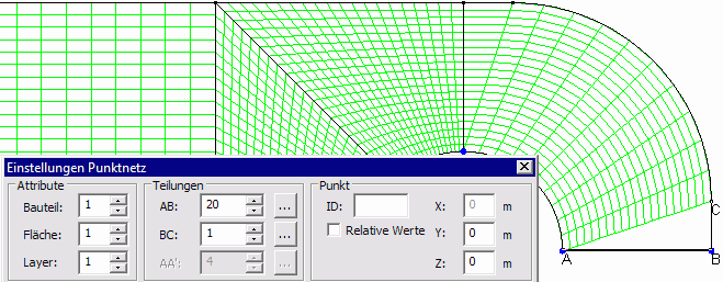 Software FEM - Tutorial - Belastung - Multiphysics - manuell - strukturiertes Netz - 3-Punkt-Dreieck.gif