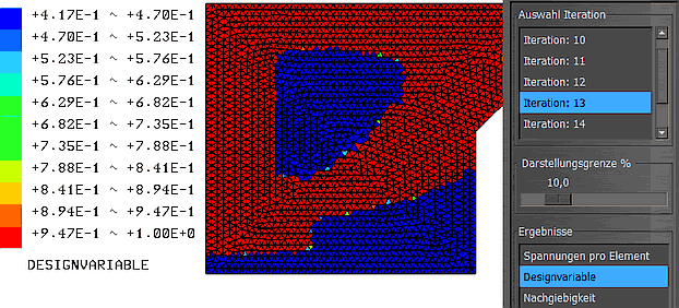 Datei:Software FEM - Tutorial - Topologie-Optimierung Z88Arion-TOSS Ergebnis OC mit Anfangsdesign SKO.gif