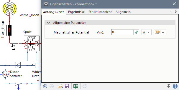 Datei:Software SimX - Nadelantrieb - Aktordynamik - Anfangswert in Magnet-Connection.gif