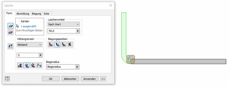 Datei:Software CAD - Tutorial - Fortgeschritten - Blech Lasche.gif
