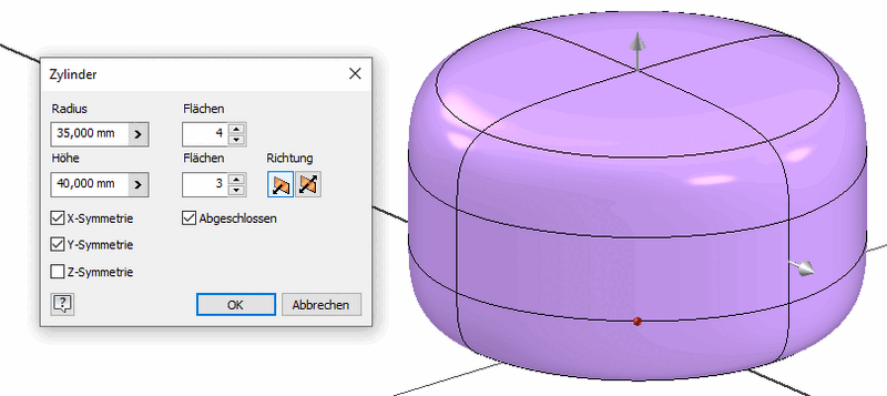 Datei:Software CAD - Tutorial - Fortgeschritten - Freiform Zylinder.gif